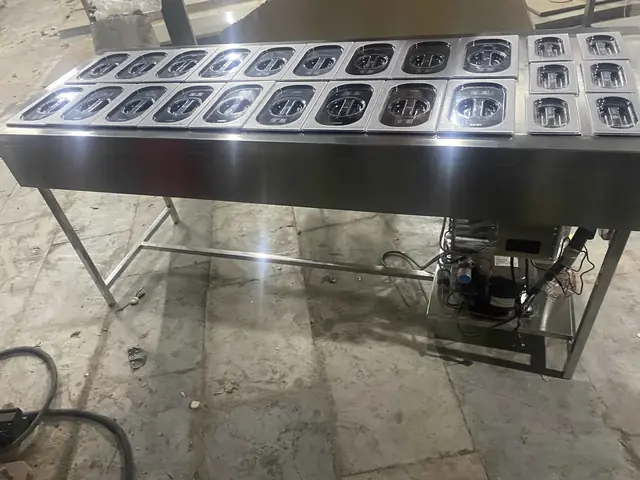 Cold freezer & Salad Bar